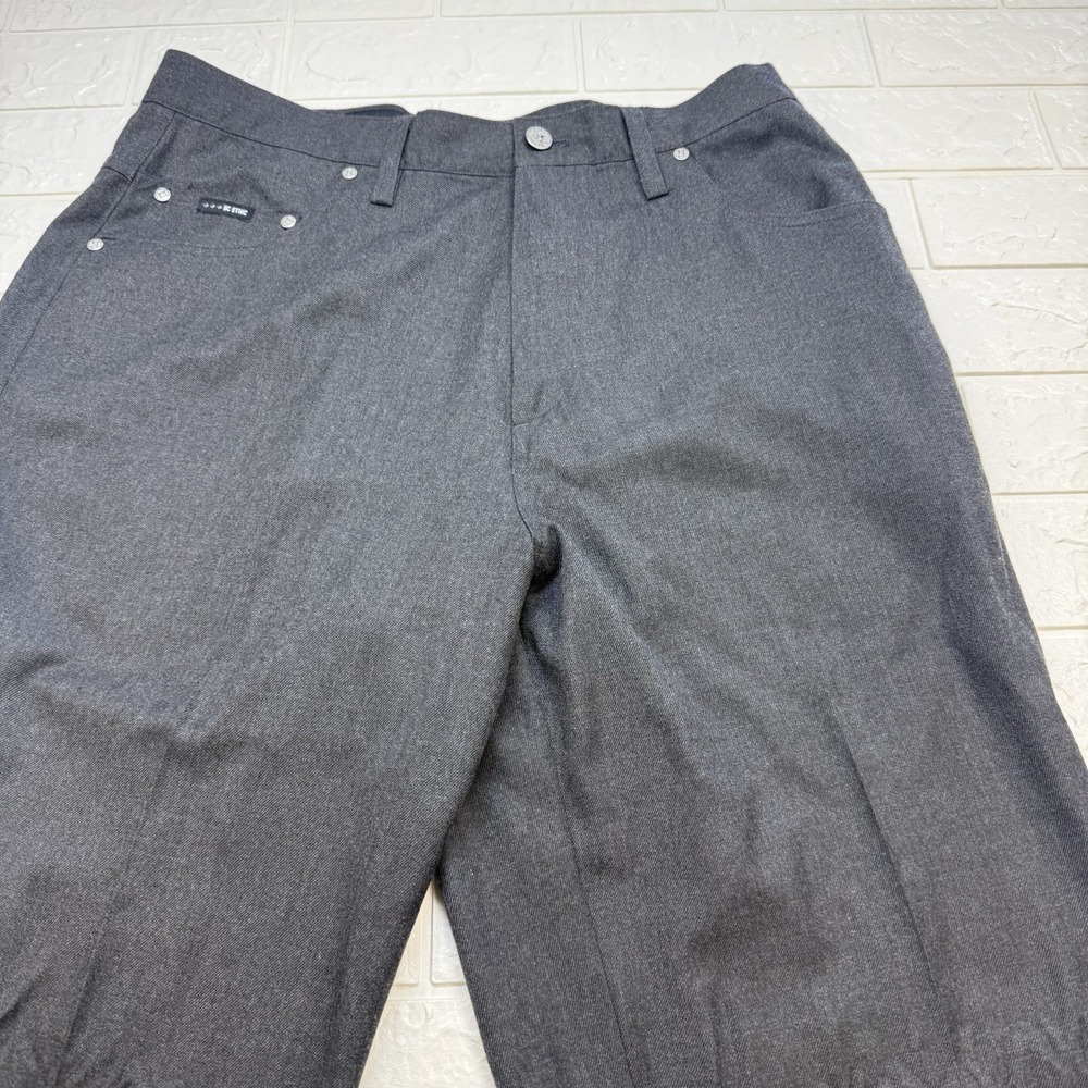 BC Ethic EZ-FIT 2206 Smooth Custom Fit Y2K Black Chino Pants Mens 34x35